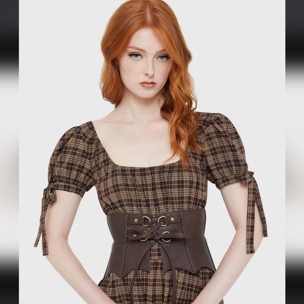 Killstar Dark Brown Corset Belt - Picture 3 of 5